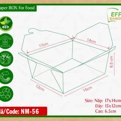 Hộp giấy kraft đựng cơm văn phòng